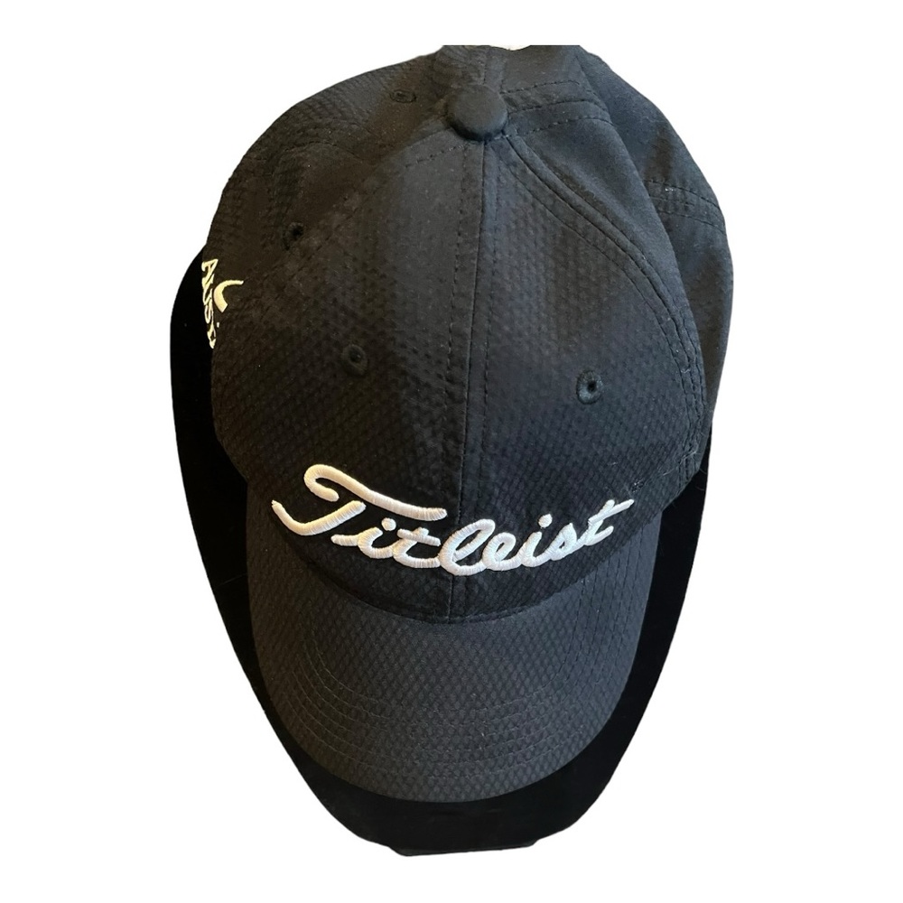Titleist Austads black logo spell out adjustable cap hat